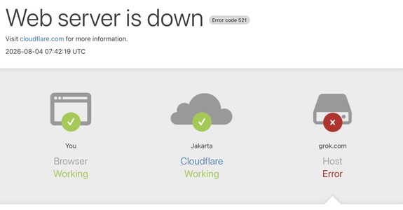 Il server Grok è fuori servizio