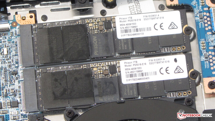 L'X20 ha due SSD PCIe-4 a bordo.