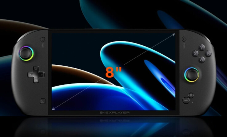 OneXFly Apex è dotato di un display da 8 pollici, 120 Hz VRR e paesaggio nativo. (Fonte: One-Netbook)