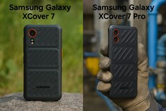 Abbiamo messo a confronto il più economico Samsung Galaxy XCover 7 con XCover 7 Pro. (Fonte: Florian Schmitt/Notebookcheck)