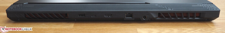 Lato posteriore: USB-A 3.0, USB-C 3.1 Gen2 (incl. DisplayPort), HDMI, RJ45-LAN, alimentatore