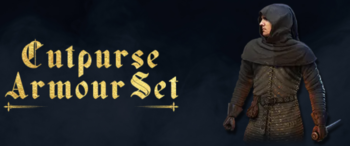 Il set di armature Cutpurse comprende maniche, gambeson, guanti, cappuccio, tubo e scarpe. Fonte immagine: Warhorse Studios)