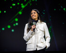 La CEO di Xbox Asha Sharma durante una presentazione di Xbox.