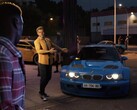 Schermata del trailer di rivelazione di Clutch che mostra un'auto da corsa BMW modificata.