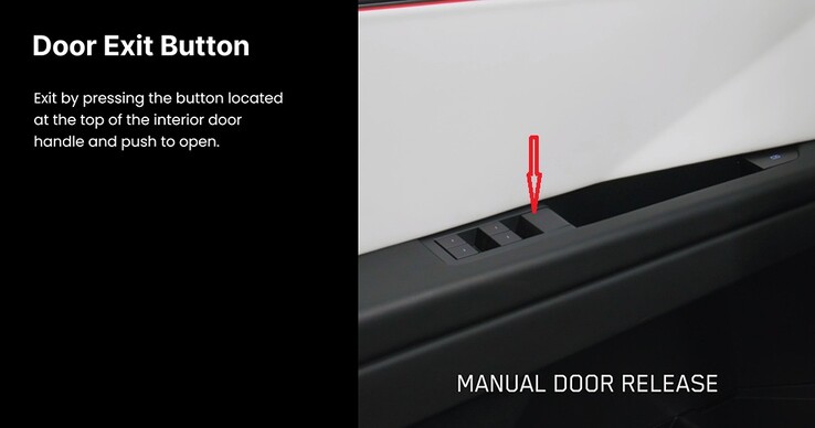 La maniglia manuale della porta di emergenza del Cybertruck è più facilmente accessibile rispetto alle altre Tesla