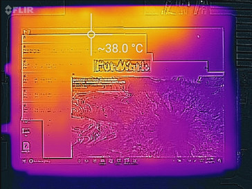 Temperatura massima sotto carico (lato superiore)