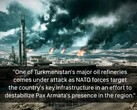 Le raffinerie petrolifere del Turkmenistan da un gioco di Battlefield. (Fonte immagine: temporyal su X)