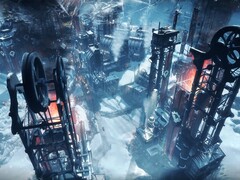 Un'immagine che mostra una città in Frostpunk.
