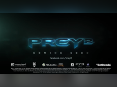 Un&#039;immagine promozionale che mostra il logo del gioco Prey 2 cancellato (fonte immagine NeoGamer YouTube)