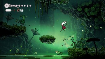 Viene mostrato il gameplay della piattaforma Silksong (Fonte: Steam)