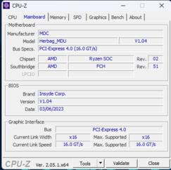 AMD Ryzen 5 7520U CPU-Z