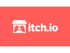 Il logo di Itch.io visualizzato su uno sfondo rosso. (Fonte: Itch.io)