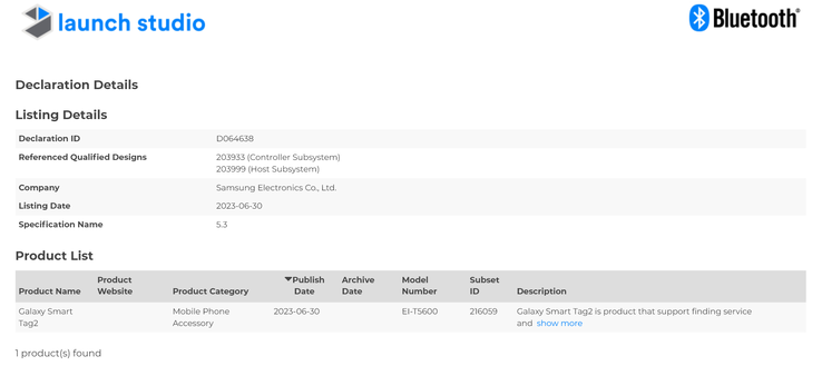 Il "Galaxy S23 FE" e il "Tag2" appaiono in nuove fughe di notizie. (Fonte: 3C via MySmartPrice, Bluetooth SIG)