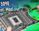 RTX 5090 modificata (fonte: canale YouTube der8auer)