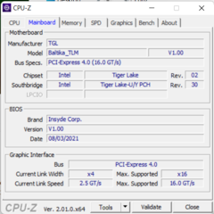 Scheda madre CPU-Z