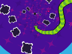 Deep Snake ha una grafica colorata e trippeggiante, in netto contrasto con l&#039;originale Snake del 1997. (Fonte: Steam)
