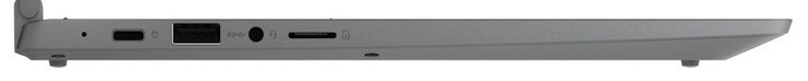Lato sinistro: una porta USB 3.2 Gen 1 Type-C (DisplayPort, Power Delivery), una porta USB 3.2 Gen 1 Type-A, jack combinato cuffie/microfono da 3,5 mm, lettore di schede microSD