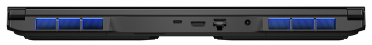 Posteriore: Thunderbolt 4 (USB-C; DisplayPort), HDMI, Gigabit Ethernet (2,5 GBit/s), connettore di alimentazione