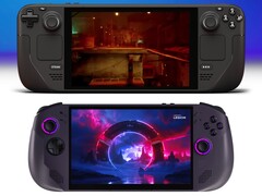 Steam Deck OLED (in alto) e Lenovo Legion Go S (in basso). (Fonte immagine: Valve e Best Buy, a cura di)