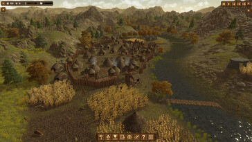 Un'immagine che mostra una città in Dawn of Man.