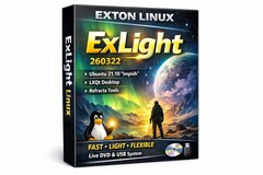 Exton Linux ExLight 260322 è stato lanciato con molti aggiornamenti, tra cui Enlightenment 0.27.1 e Calamares 3.3.14-1