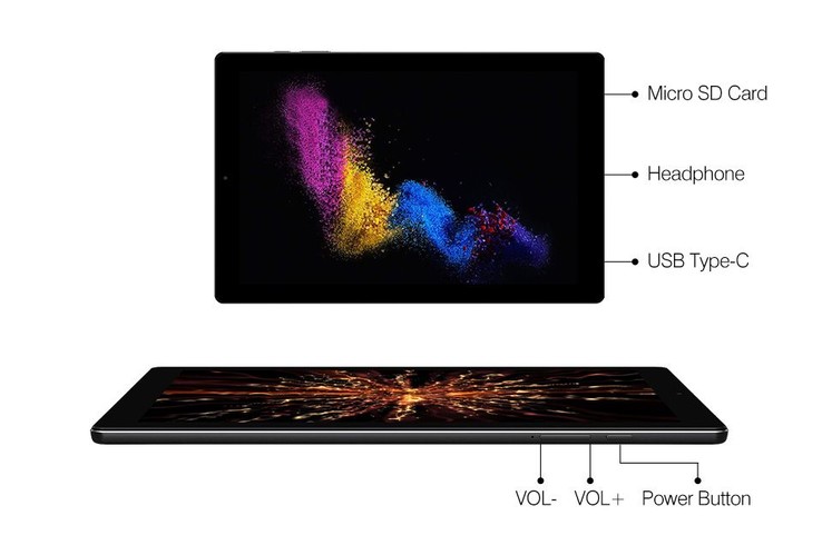 Tutte le porte, compreso il vassoio MicroSD, si trovano lungo lo stesso bordo (Fonte: Chuwi)