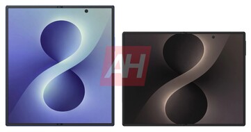 L'ampio Galaxy Z Fold 8 accanto al presunto Galaxy Z Fold 8 Ultra.