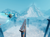 Sword of the Sea permette ai giocatori di attraversare il paesaggio con una "Hoversword". Nella foto - una schermata di gioco. (Fonte: Steam)