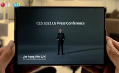 Se l'LG Rollable è ancora vivo, è solo appeso ad un filo. (Immagine: LG)