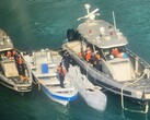 Il drone narco marino diretto da Starlink al largo della costa caraibica. (Fonte: Armada de Colombia)