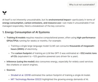 L'intelligenza artificiale di Ecosia è in grado di rispondere a domande semplici in modo relativamente affidabile,