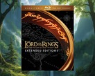 Blu-ray delle edizioni estese de "Il Signore degli Anelli" in primo piano