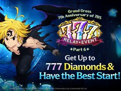 Seven Deadly Sins: Grand Cross 7° anniversario Aggiornamento Perfect 7 key art.