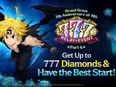 Seven Deadly Sins: Grand Cross 7° anniversario Aggiornamento Perfect 7 key art.