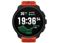 Lo smartwatch Suunto Race 2 in arancione corallo è dotato di un display OLED da 1,5 pollici per visualizzare le statistiche sulla corsa e l'ora. (Fonte: Suunto)