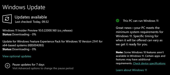 La notifica sul lato destro dell'app Windows Update dovrebbe essere facile da individuare (Immagine: Windows Latest)