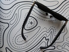 Vista dall'alto degli occhiali AR Xreal One Pro