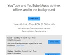 Google YouTube Premium Family è ancora fermo a circa 8 dollari in Romania (Fonte: Own)