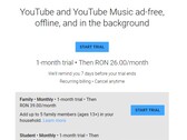 Google YouTube Premium Family è ancora fermo a circa 8 dollari in Romania (Fonte: Own)