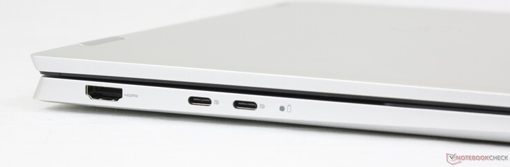 A sinistra: HDMI 1.4, 2x USB-C 3.2 Gen. 2x2 con Power Delivery e DisplayPort