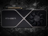 Un eventuale GeForce RTX 4090 Ti può produrre fino a 100 TFLOPS di calcolo. (Fonte immagine: Nvidia (mocked up 3090)/Unsplash - modificato)