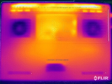Temperature superficiali della prova di stress (in basso)