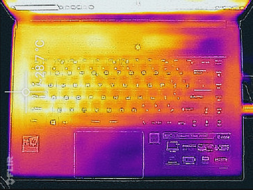 Profilo termico, lato superiore della base (idle)