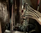 Primo piano del PC da gaming che è stato fotografato.