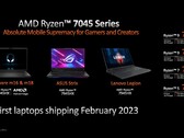 I punteggi di AMD Ryzen 7 7745HX Cinebench R23 sono trapelati online (immagine via AMD)