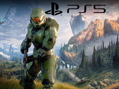 Halo Infinite con il logo PS5 (Fonte: Microsoft Gaming, Sony PlayStation con modifiche)