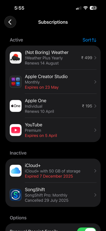 In India pago 195 INR al mese per il pacchetto completo di Apple One - gli utenti negli Stati Uniti devono pagare 19,95 dollari.