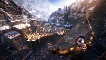 Un'immagine che raffigura una fortezza in «Middle-earth: Shadow of War».