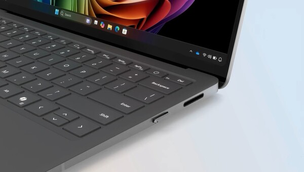 Il Surface Laptop 5G ha uno slot fisico per la carta SIM accanto alla porta Surface Connect. (Fonte immagine: Microsoft)