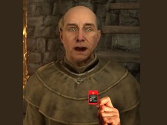 Uno screenshot tratto dall'annuncio relativo all'uscita della versione fisica su cartuccia di *The Elder Scrolls IV: Oblivion Remastered*